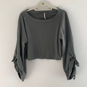 Free people green sweater